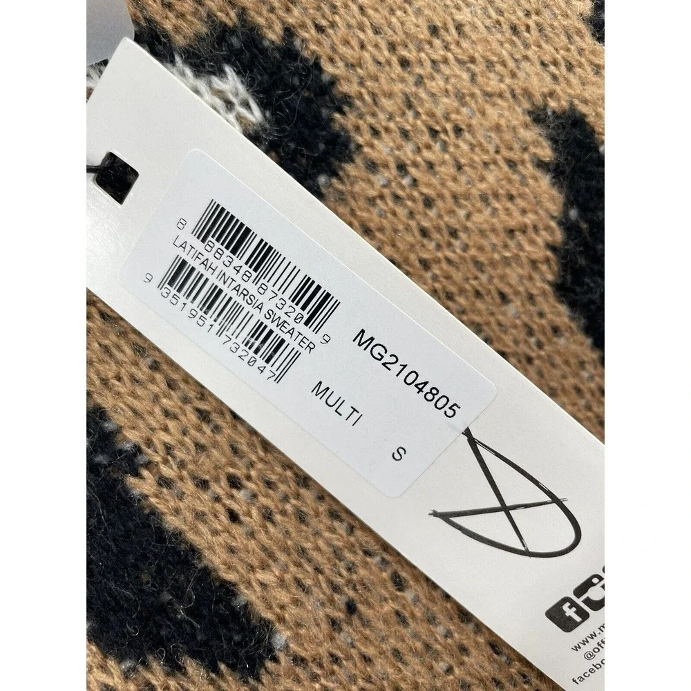 MINKPINK by Revolve Size S Latifah Intarsia Sweater animal print New $119 - Picture 8 of 10